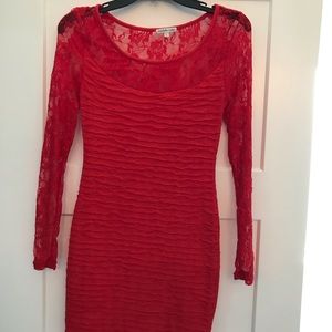 Red bodycon dress